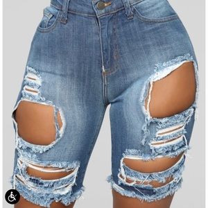 Fashion nova Distressed jean shorts
